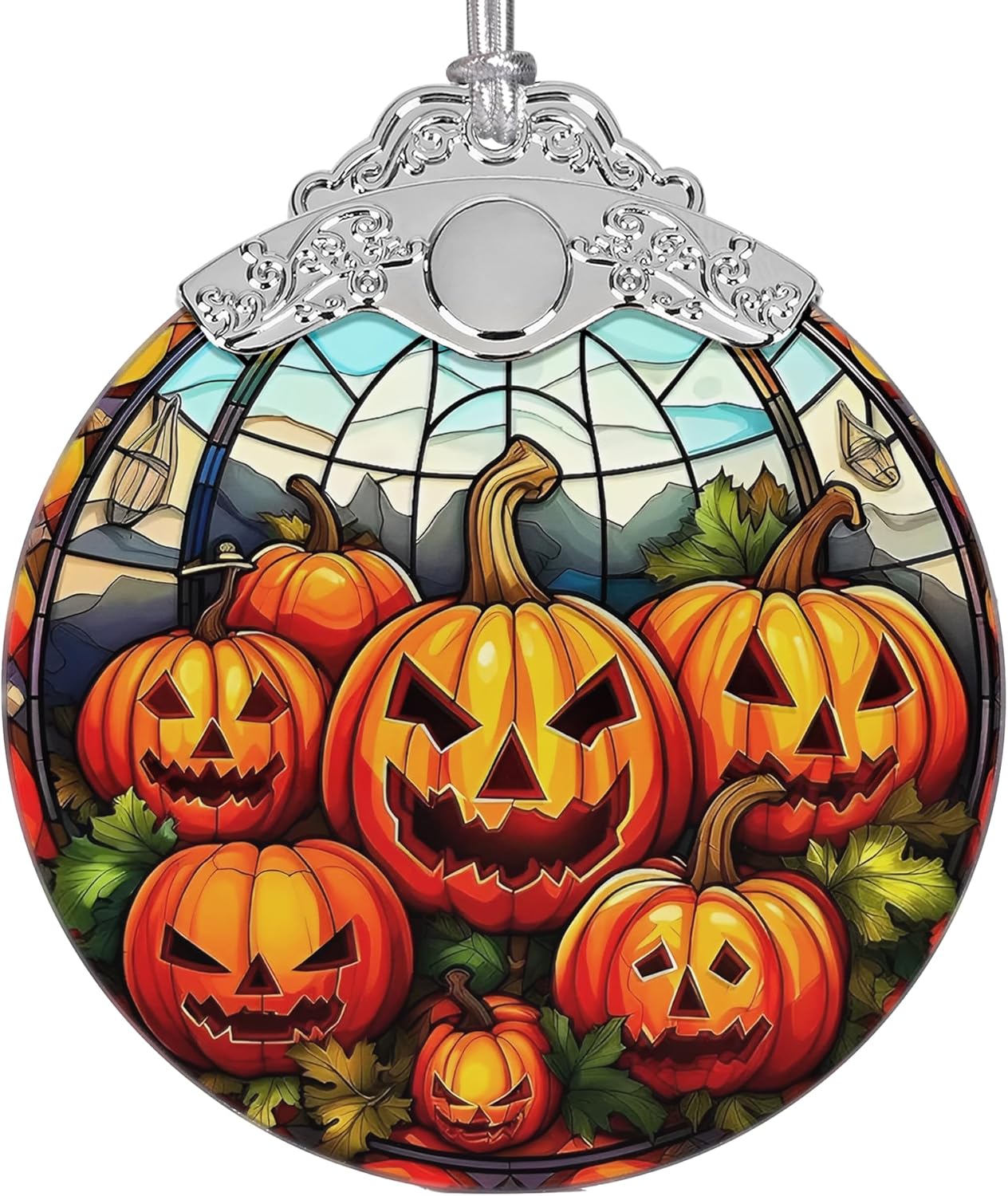 2024 Ornaments for Christmas Tree, Zmoicky Stained Glass