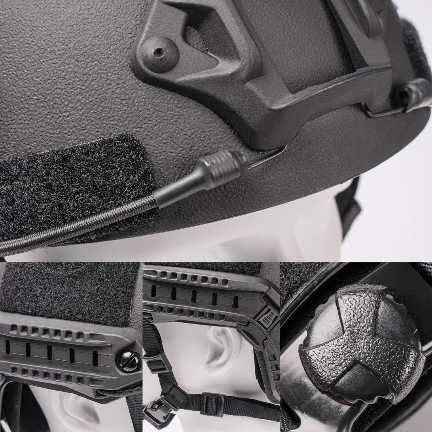 Airsoft PJ Helmet Adjustable Fast Base Jump Helmet ABS Tactical Helmet for Paintball Wargame (Black)… : Sports & Outdoors