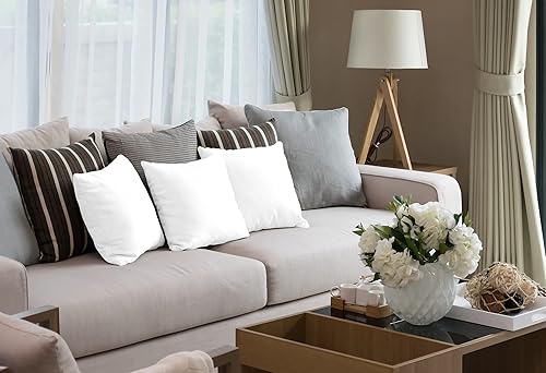 Miniatura 2 de Oakias Paquete de 24 almohadas cuadradas blancas  Funda de algodón de 18 x 18 pulgadas  Juego de almohada ligero suave y duradero  Almohadas