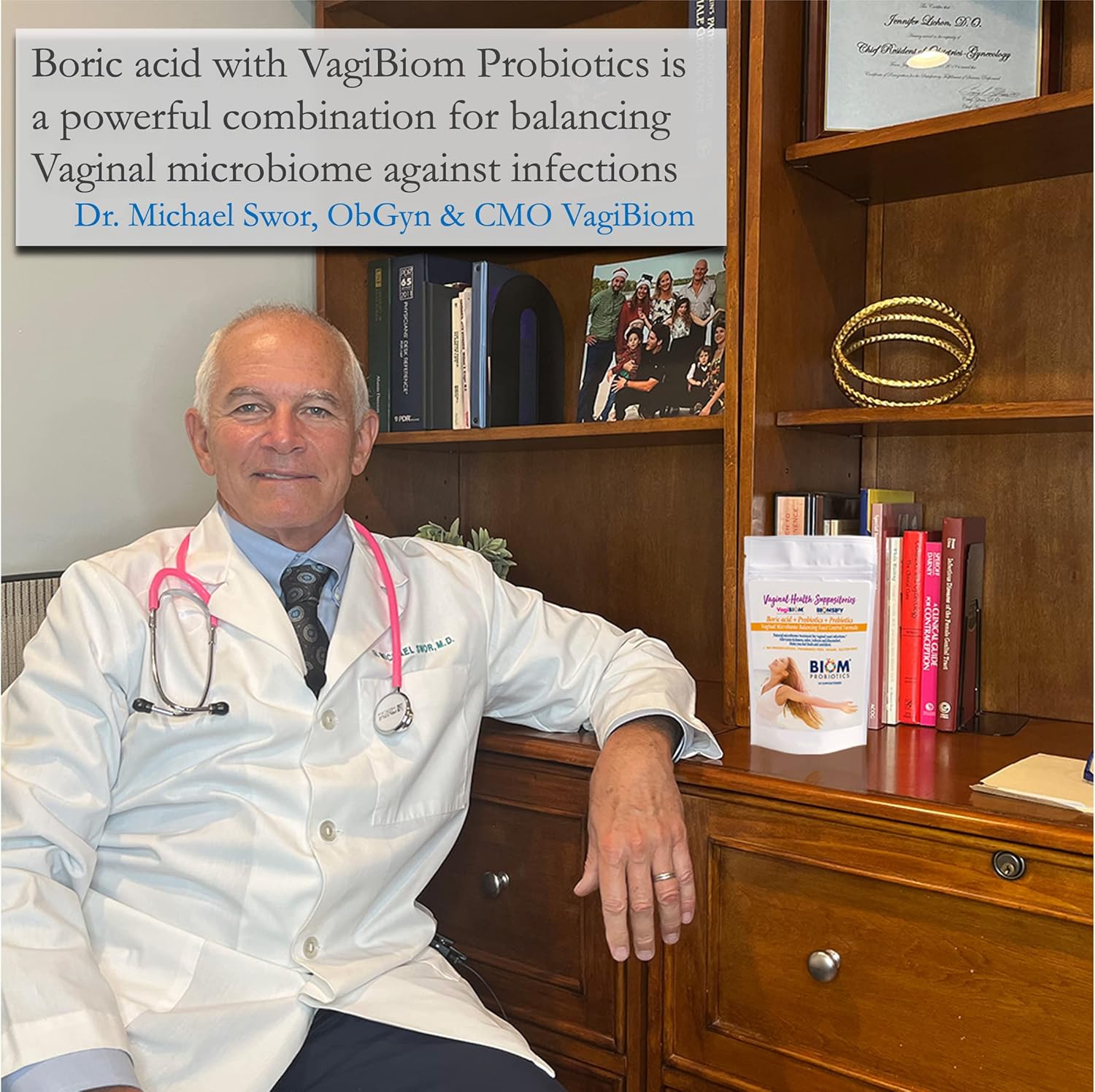 Biom Probiotics Prebiotics Boric acid Suppositories . Feminine Health Probiotic for Infections & pH Essentials VEGAN,PARABEN-FREE (10)