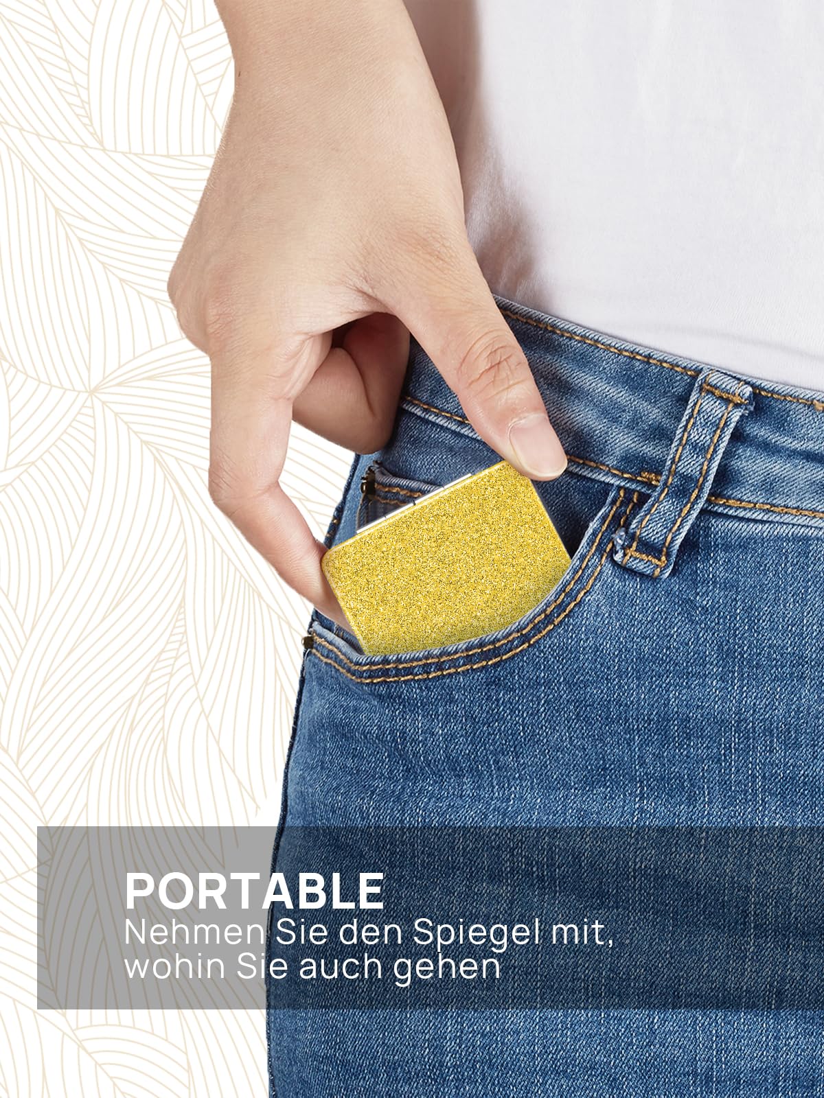 Kompaktspiegel 3er Set – Rund, Blau, 6,6 X 6,3 Cm, Für Geldbörse Oder Tasche, Sturzsicher