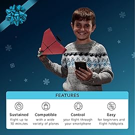 POWERUP 4.0 The Next-Generation Smartphone Controlled Paper Airplane Kit, RC Controlled. Easy to Fly with Autopilot & Gyro Stabilizer. for Hobbyists, Pilots, Tinkerers.