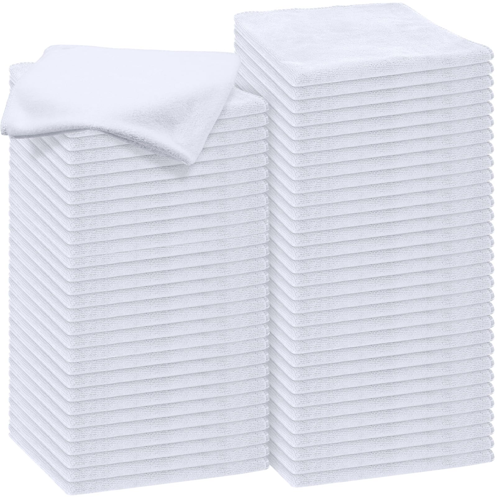 Nuenen 60 paños de limpieza de microfibra para automóviles de 15.75 x 15.75 pulgadas, ultra absorbentes, reutilizables, suministros de limpieza de automóviles, toalla de microfibra para casa, cocina,