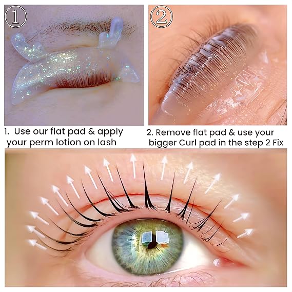 Korea Lash Lift Flat Shields Korean Flat Shield 1mm Thin Eyelash Lift Pad For NO.1 Perm Soften Eyelashes 100% Self-sticky Lifting Shield For Salon Flatter Glueless Pads For Perming Lash (Jelly White)