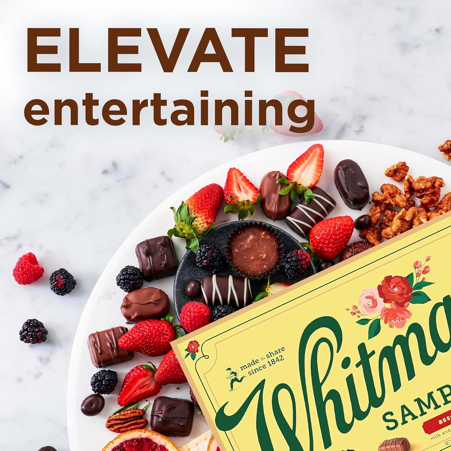WHITMAN'S SAMPLER Assorted Milk & Dark Chocolate Candy Gift Box, 36 oz.