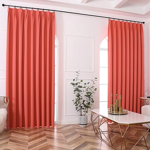 Miniatura 2 de Cortina plisada ancha para sala de estar, cortina plisada extra ancha para bloqueo de luz de techo a suelo, cortina para puerta de patio loft, 84 x