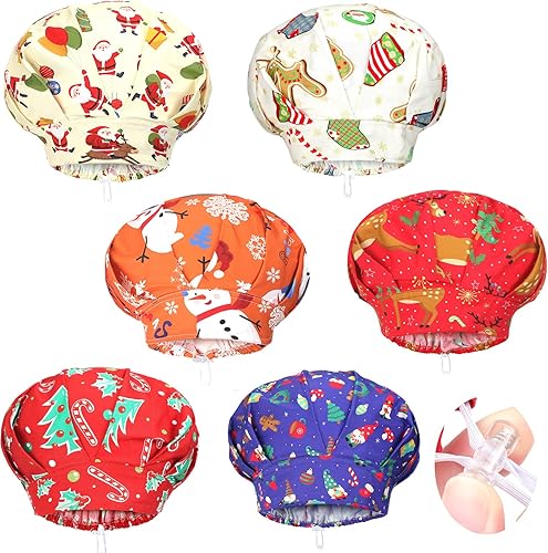 Vista 7 de Jadive Gorra quirúrgica ajustable con botones, 6 unidades, con banda para el sudor, para mujeres y hombres
