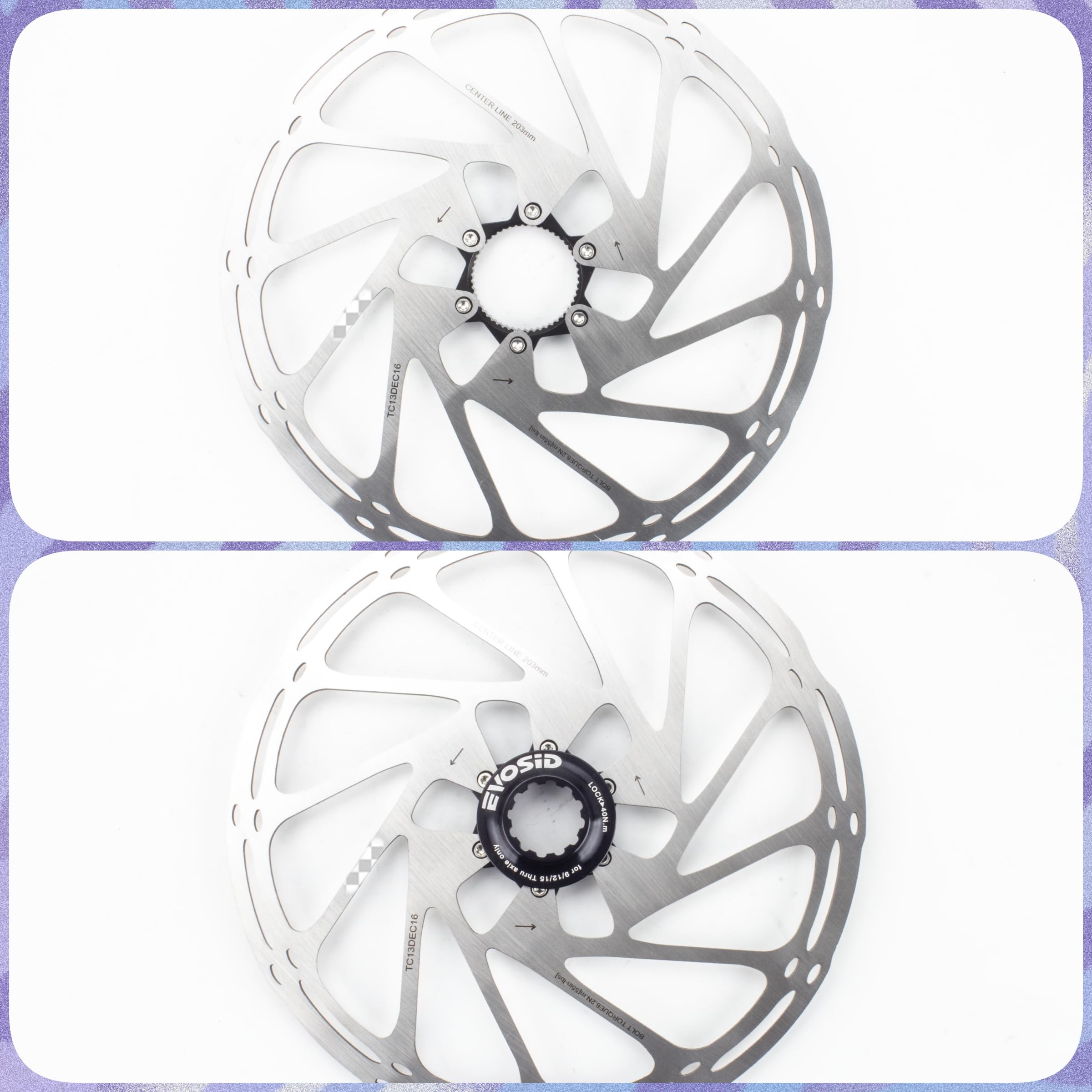 CHICIRIS Adaptateur Center Lock 6 Trous – Alliage Alu + Rondelle Inox – Pour Disque Frein VTT – Montage Rapide
