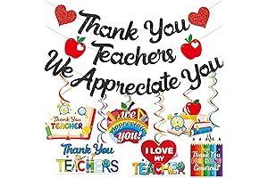 Thank You Teachers Hanging Banner Teacher Appreciation Party Decorations