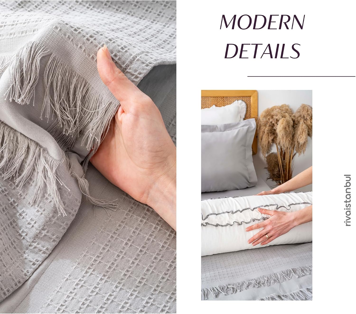 7-Piece 100% Cotton Bedding Set with Bedspread, Duvet Cover, Flat Sheet & Pillowcases | Oversized Cotton Bedspread Set for Bedroom & Everyday Use
