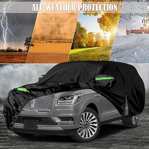 Miniatura 5 de Funda impermeable de repuesto para Ford Expedition ELMAX y Lincoln Navigator L 2007-2025, 6 capas para todo tipo de clima, con puerta con cremallera