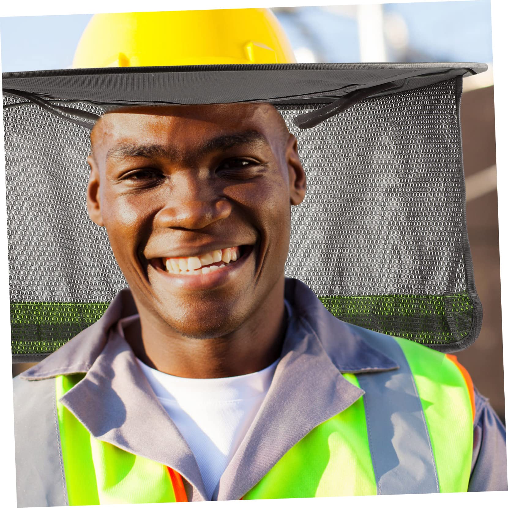 POPETPOP 6 Piezas para Casco con Protector Solar Transpirable Visera Reflectante para Cuello Accesorio Resistente para Construcción y Actividades