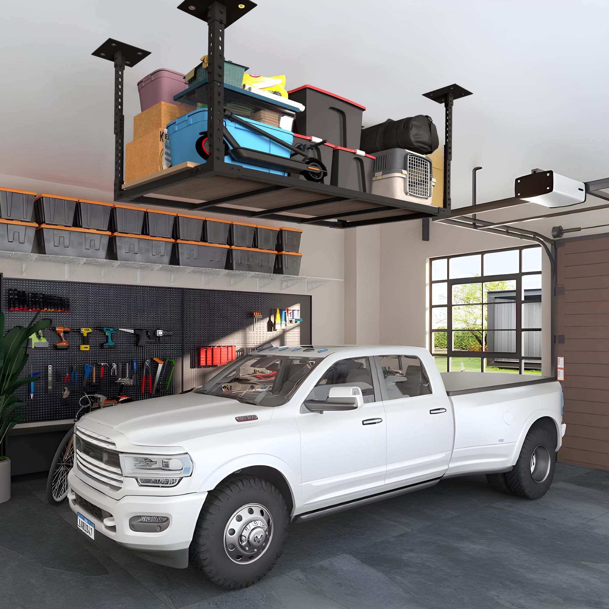 Amazon.com: VWZ Overhead Garage Storage Rack,2×4 Garage Shelving
