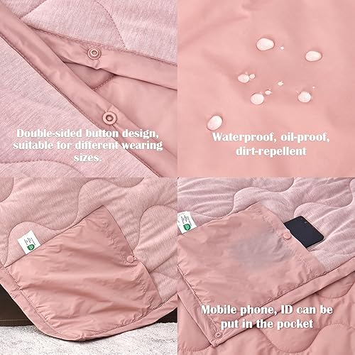 Miniatura 5 de Commollis Juego de manta de viaje de lujo  Juego de manta de viaje y almohada  Almohada inflable portátil para el cuello de viaje y manta suave de