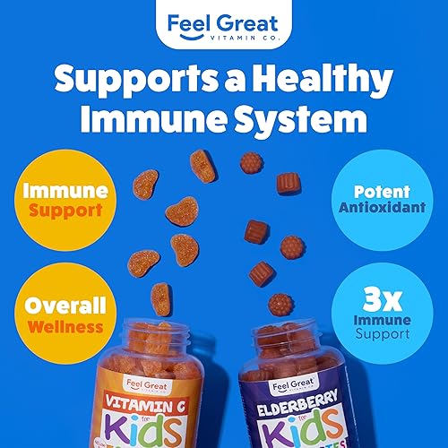 Vista 74 de Feel Great Vitamin Co - Gomitas de vitamina D para niños (suministro de 3 meses) Vitamina D3 para niños (1000 UI) Deliciosas gomitas