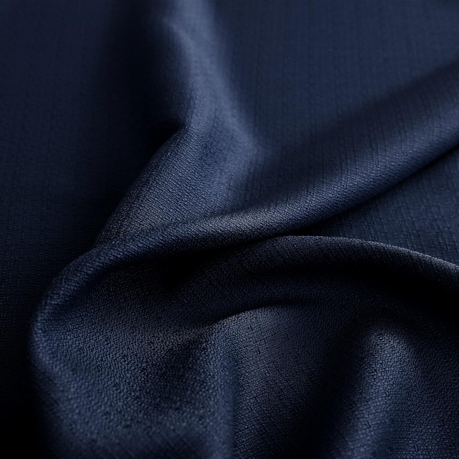 KOUFALL 72 Inch Length Navy Blue Curtains for Living Room 2 Panel Set Sheer Semi Blackout Curtains for Bedroom