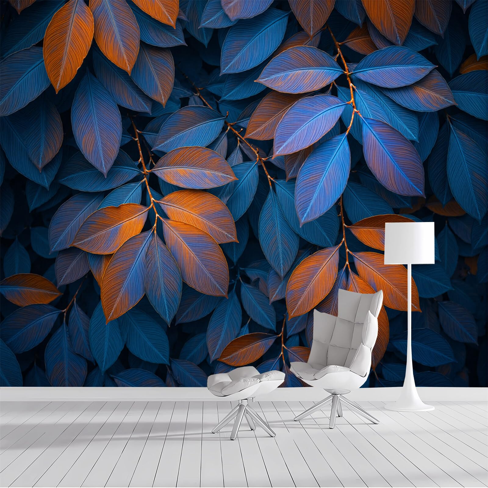 Papel pintado panorámico de plantas naturales para pared de salón 200x140cm