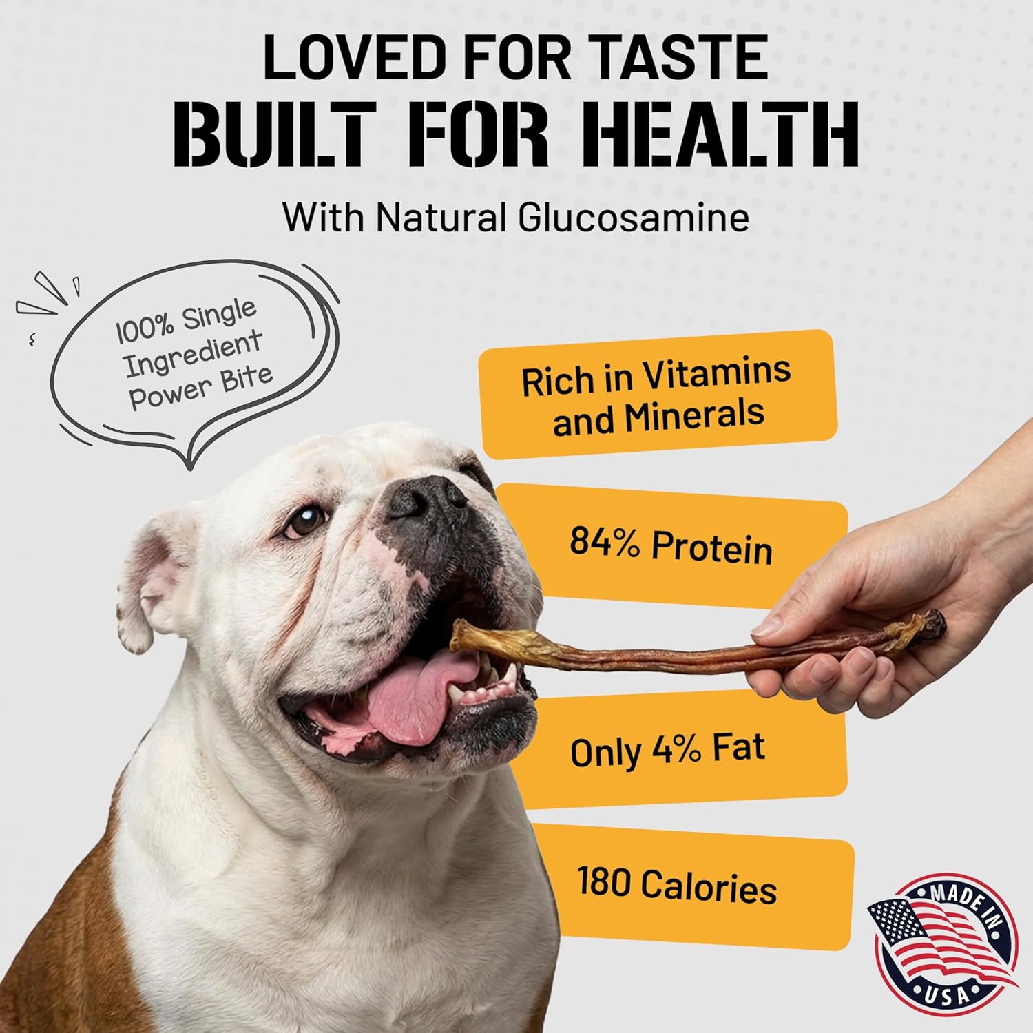 Dog Chits Bully Sticks for Dogs & Puppies – 100% Lamb Pizzle, High Protein, Low Fat Dog Chews, Baked, Long Lasting, Crafted, Packaged & Tested in USA – 8 oz (8–12 Inch Pieces)
