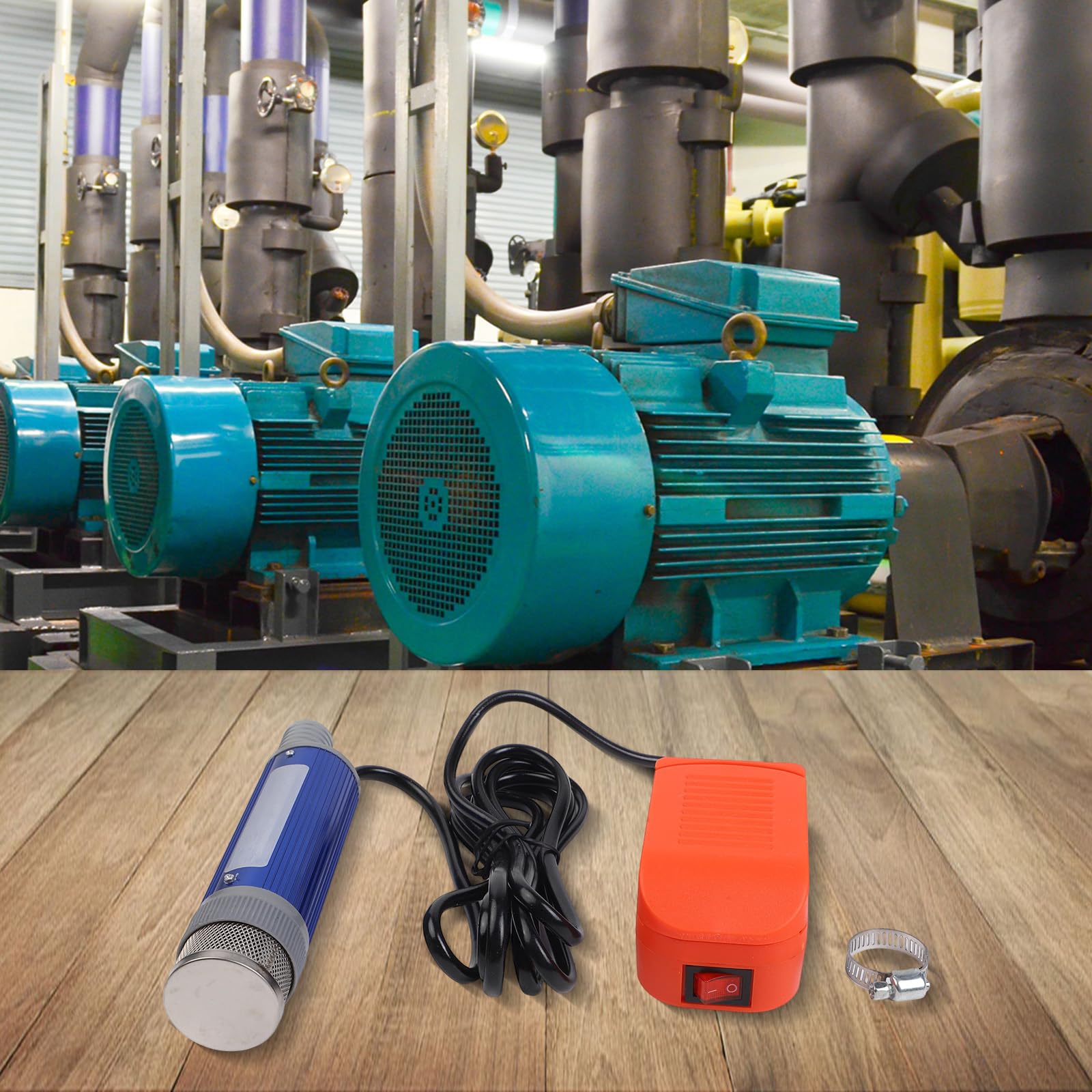 Bomba de Barril de Lluvia, portátil Sumergible para diésel y Agua, 40-60 L/min con Cable de 2,4 m y diámetro de 38 mm