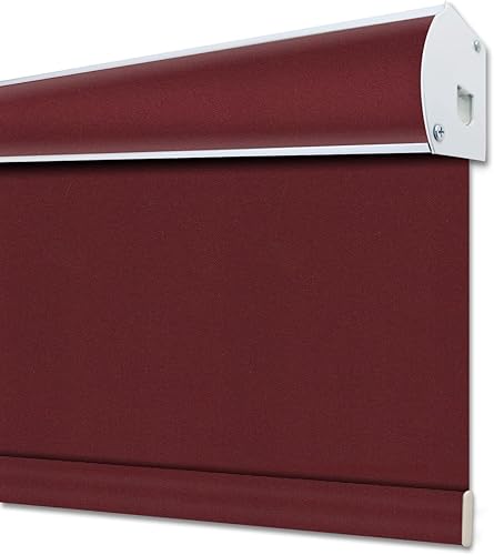 Miniatura 7 de Persianas opacas sin cordón, cortinas de tela morada con cenefa, aislamiento térmico, protección UV, filtro de luz, persianas enrollables para