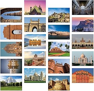 Vintage India Landscape Postcards Pack 20pc/Set Postcards from Around the World Greeting Cards for Business World Travel Postcard for Mailing Decor Gift