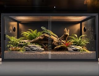 120 Gallon Reptile Tank With Front Sliding Glass Doors