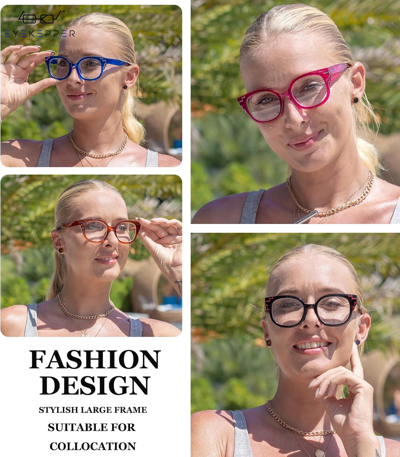 Eyekepper 4-pack Bifocal Reading Glasses Women Bi-focal Readers +2.50