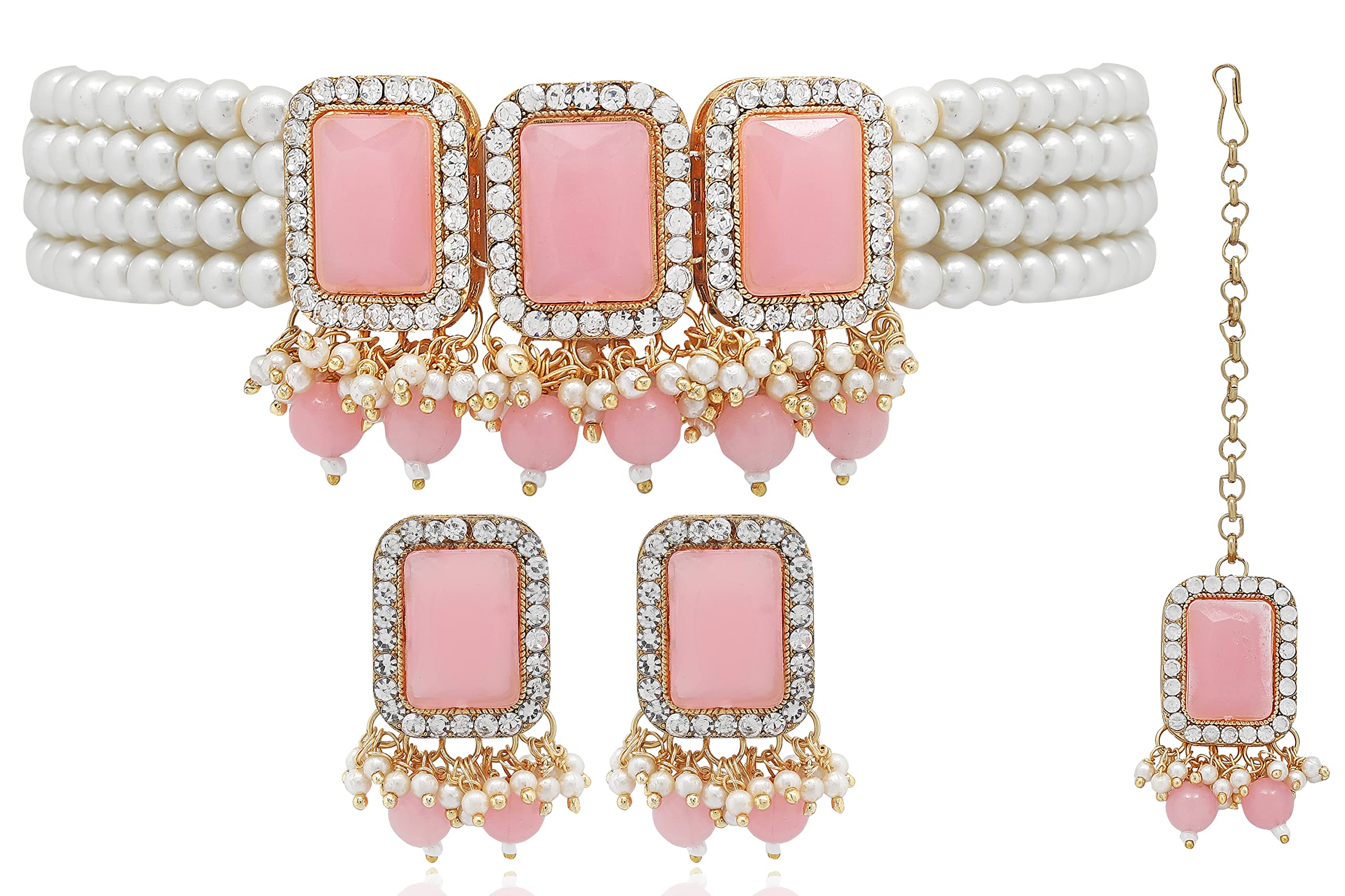 See full amazon price history chart for IIJ Necklace Set For Girls & Women Color- Pink|18 Carate High Gold Plated|Premium, Kundan|N91539-Pink Artificial Fashion traditional Jewel.|Made in India. IIJ Necklace Set For Girls & Women Color- Pink|18 Carate High Gold Plated|Premium, Kundan|N91539-Pink Artificial Fashion traditional Jewel.|Made in India. (B09YQ3W268) Amazon Price History, Amazon Price Tracker