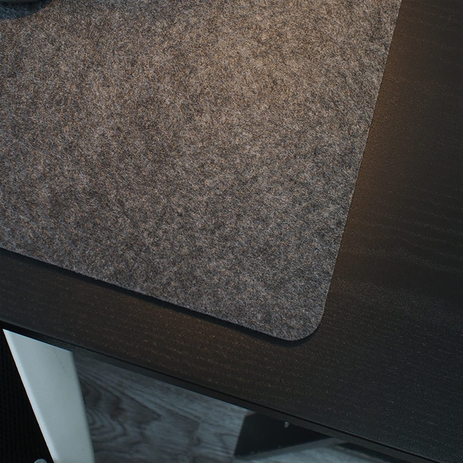 Tappetino Da Scrivania XXL In Lana – Grigio, Antiscivolo, 90x33cm – Per Computer E Tastiera
