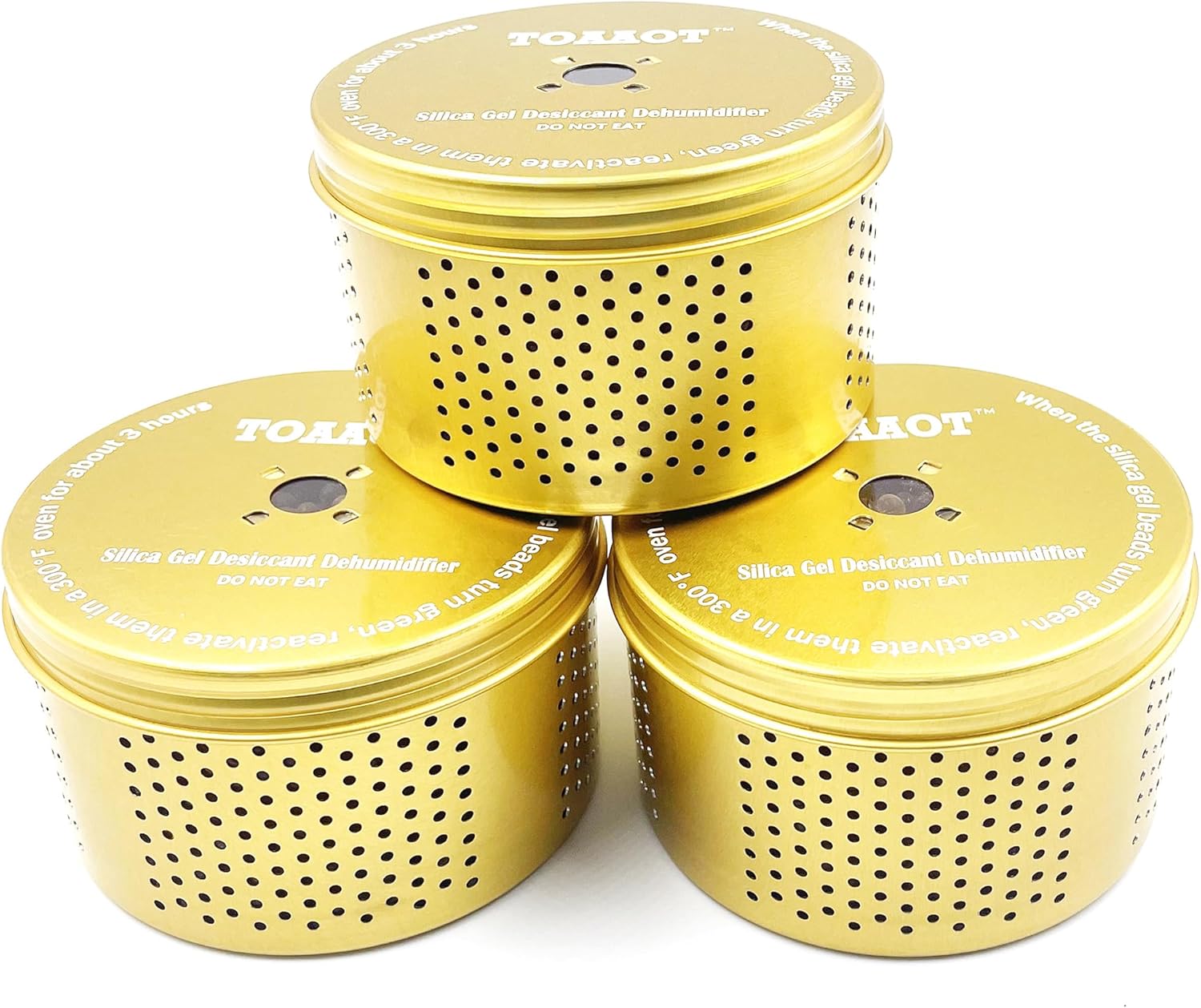 Gun Safe Dehumidifier, TOAAOT 200g Silica Gel Desiccant Canister Small Dehumidifier for Safe & Gun Cabinets(3 Units)