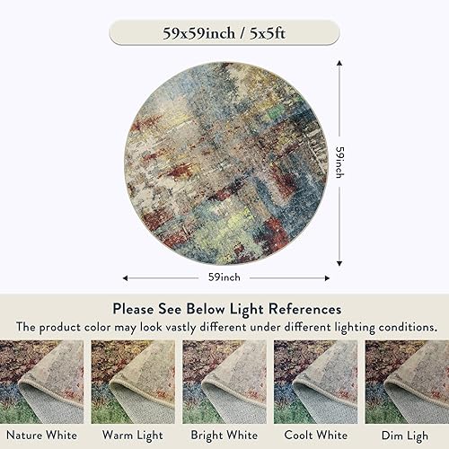 Miniatura 10 de Lahome Alfombra abstracta moderna para pasillo, 2 x 6 pies, alfombra larga lavable, contemporánea, suave, antideslizante, para interiores, cocina,