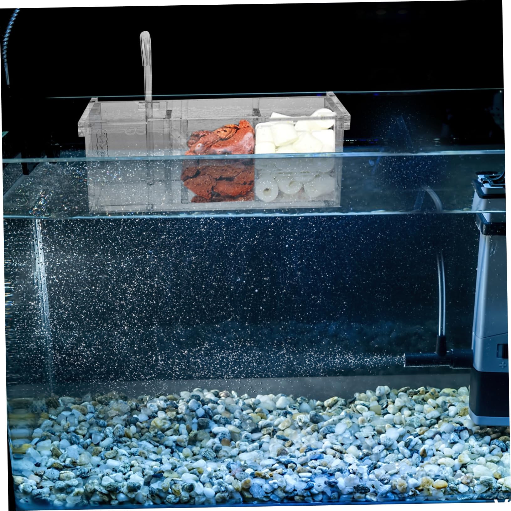 Yardwe Kasten Filter Für Fischbecken Panzer Spender Bausatz Fisch Tank Rack Nachfüllung Schwämme Kühler Für Aquarien Filterboxen Für Aquarien Filterschaumfilter Würfel Acryl Transparent