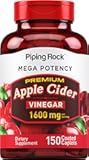 Apple Cider Vinegar Capsule Caplets | 1600mg | 150 Pills | High Potency | Extra Strength ACV Supplement | Vegetarian, Non-GMO, Gluten Free
