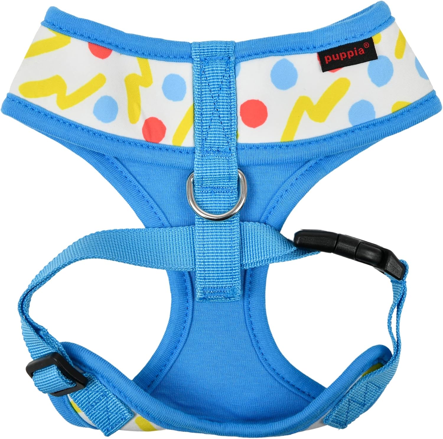 Puppia Spring and Summer Fashion Over-The-Head Dog Harness, Blue_Fete, Medium