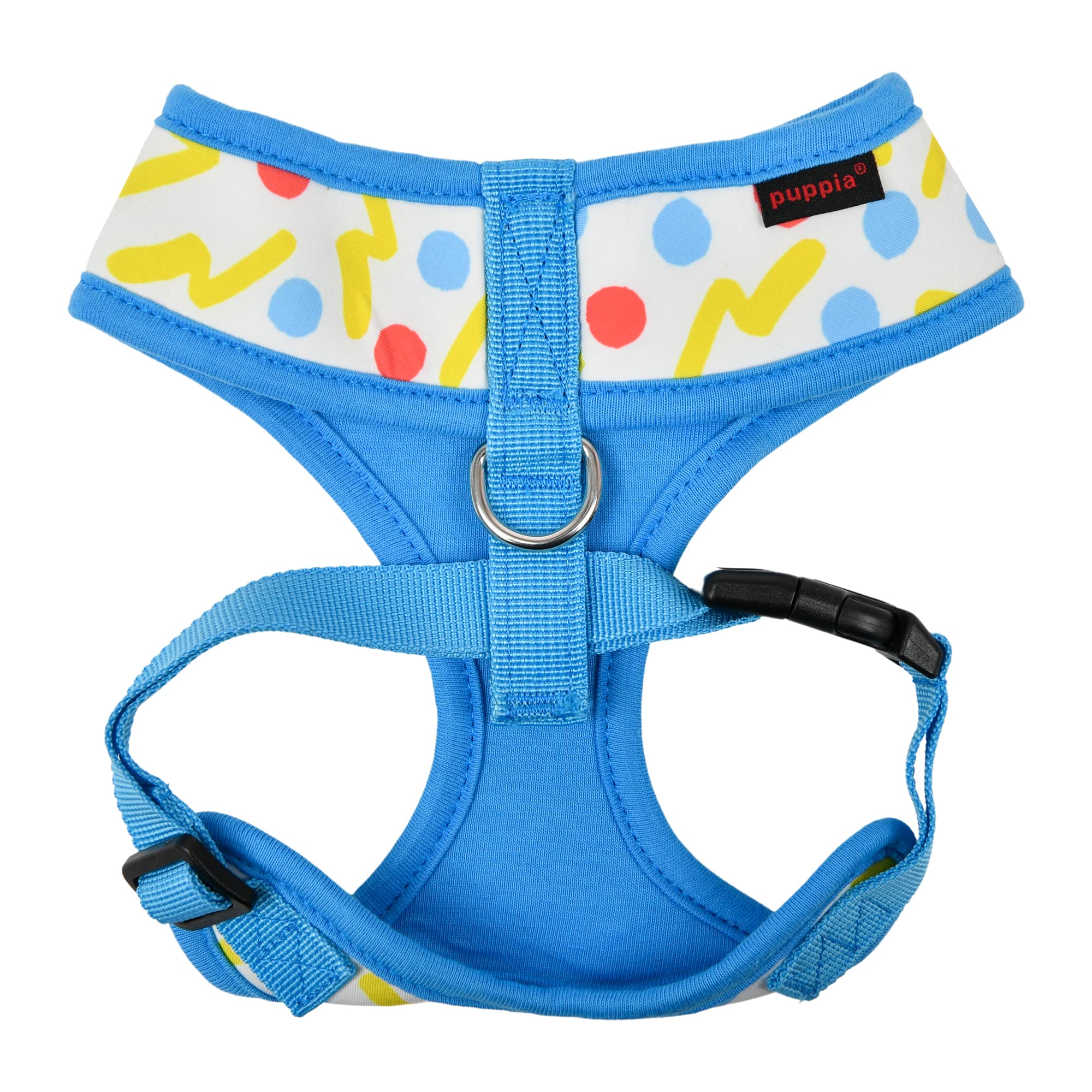 Puppia Spring and Summer Fashion Over-The-Head Dog Harness, Blue_Fete, Medium - Image 2