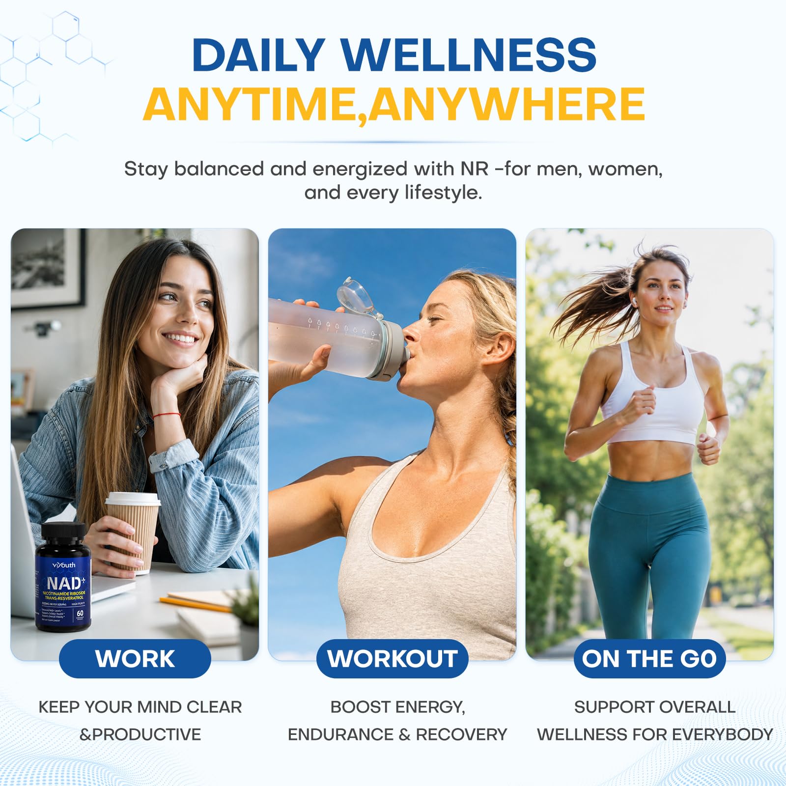 NAD+ Supplement with Nicotinamide Riboside 500mg & Trans-Resveratrol 100mg– NR Supplement for Cellular Energy & Healthy Aging Support for Men & Women — Amazon image 5