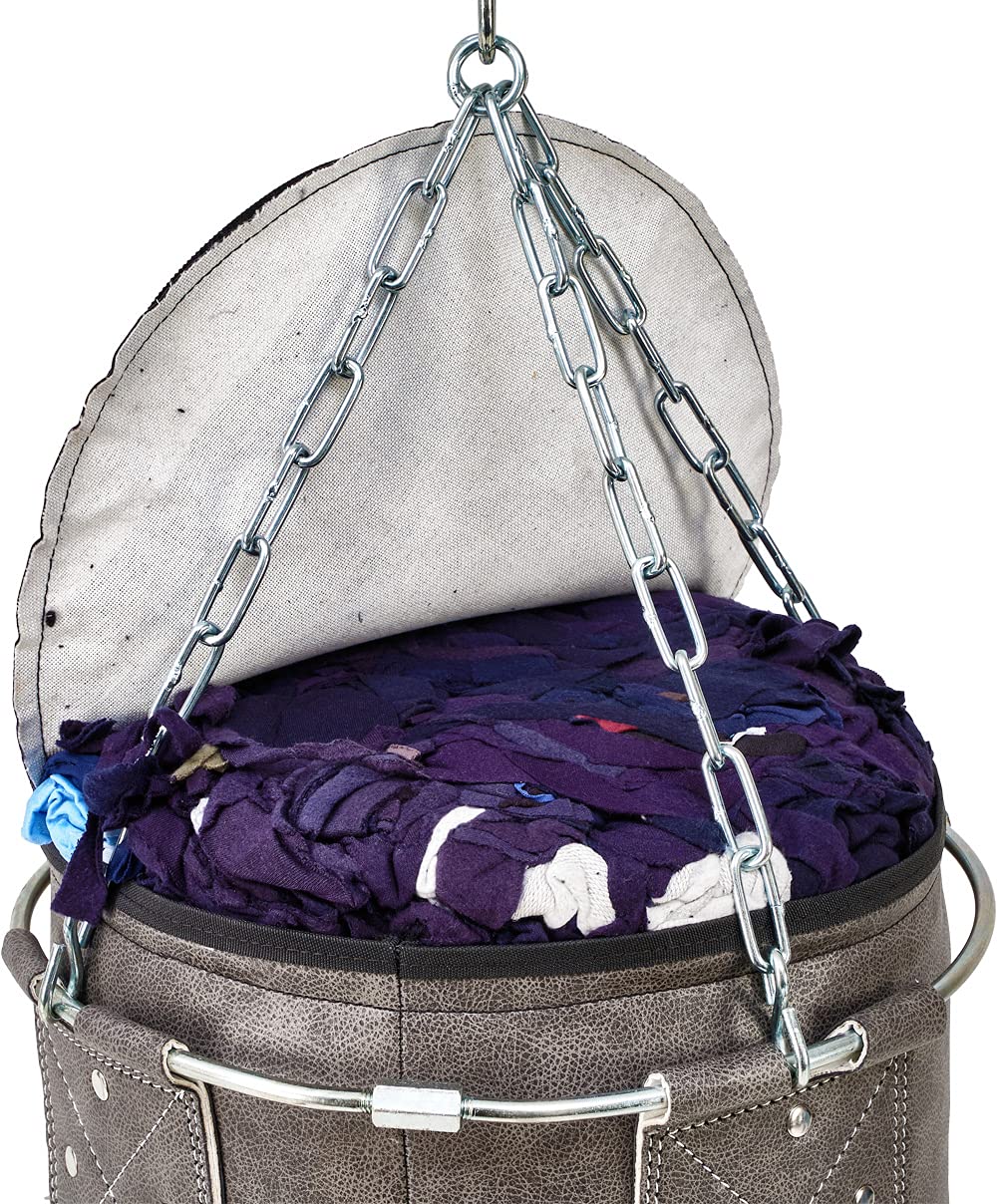 Bad Company Vintage Jab & Hook Boxsack als Erdnuss-Form inkl. Heavy Duty Vierpunkt-Stahlkette und Metallring I Kunstleder Punching Bag 100 x 35 cm gefüllt oder ungefüllt