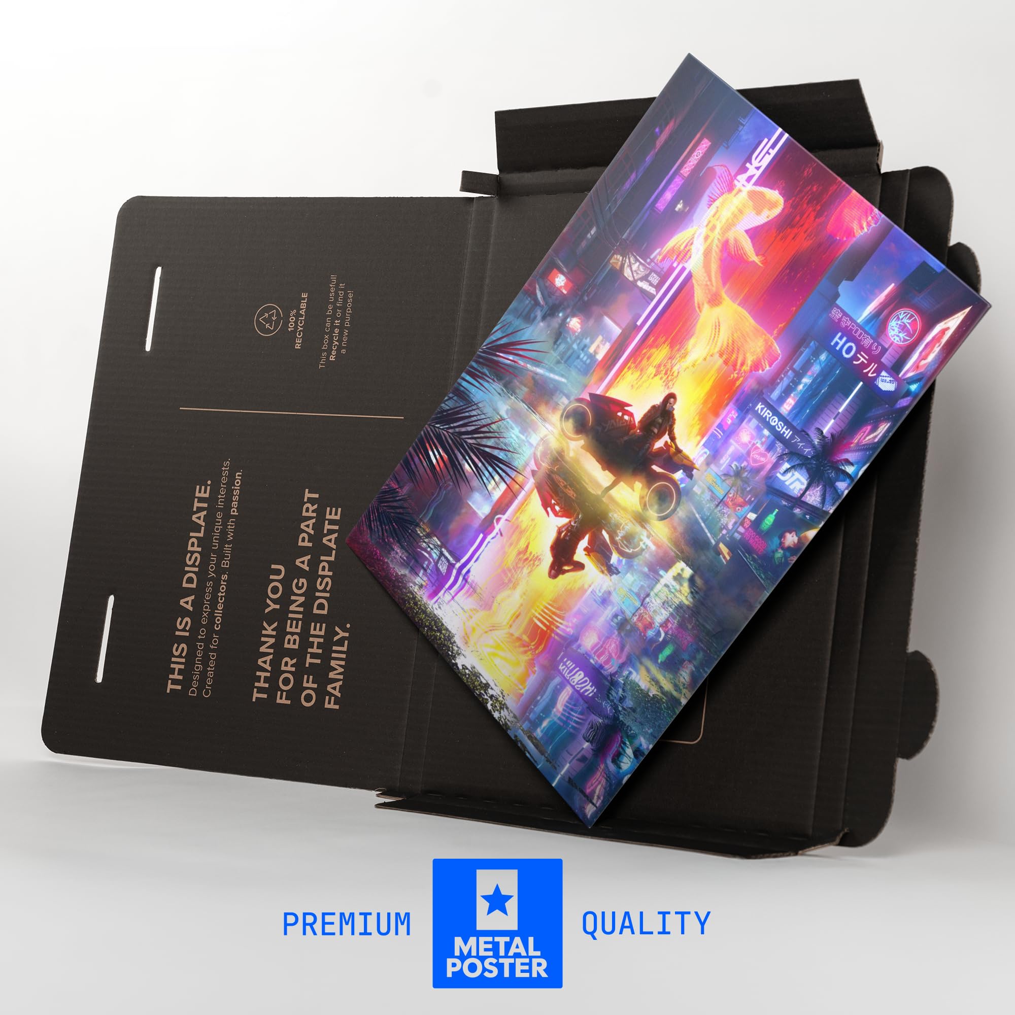 Displate - Poster in metallo - Wall Art - Cyberpunk 2077 - Phantom Liberty by Valeriia Reflection - Dimensione L - 67,5 x 48 cm Matt