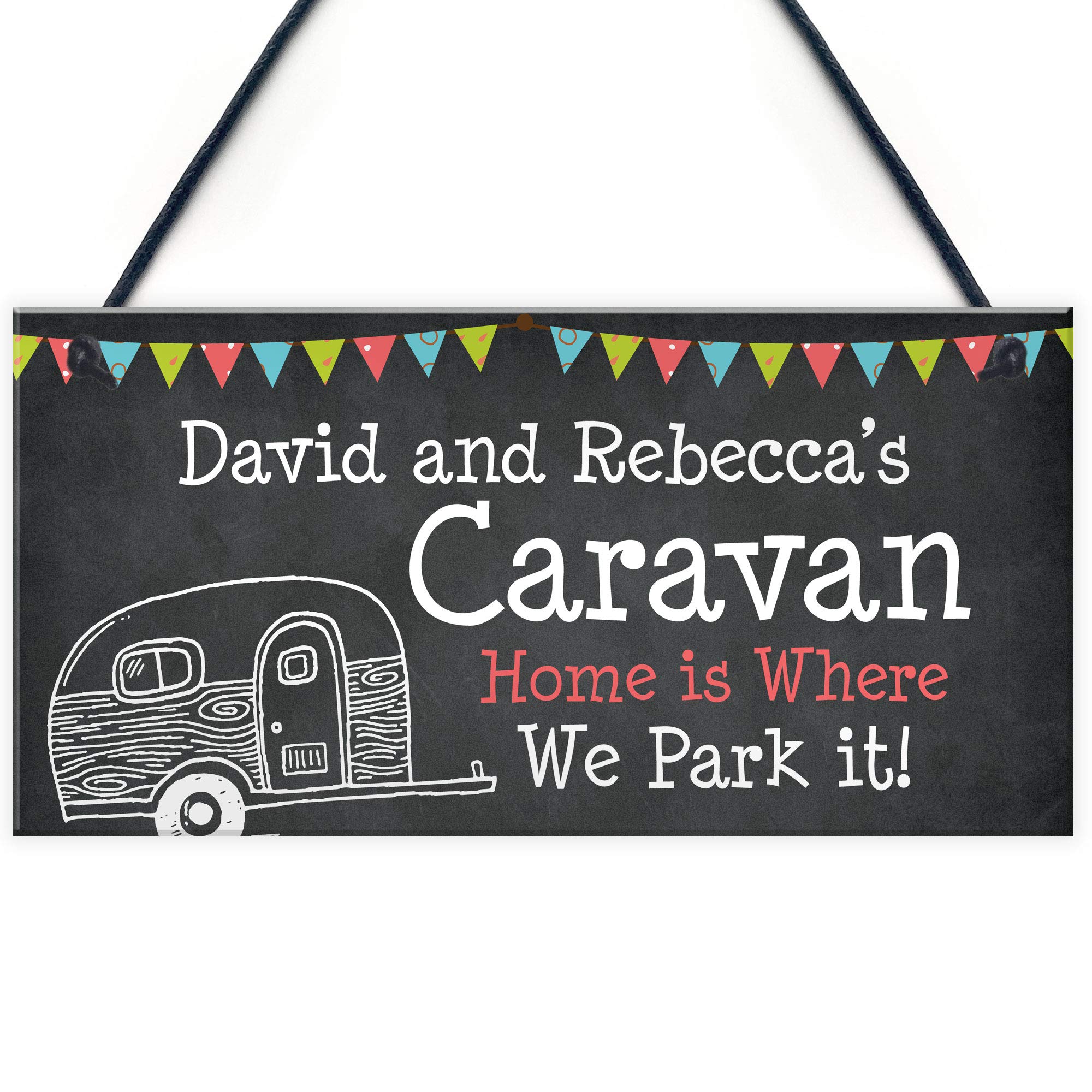 Shabby Chic Personalised Caravan Sign Home Decor Gift Caravan Accessories Keepsake