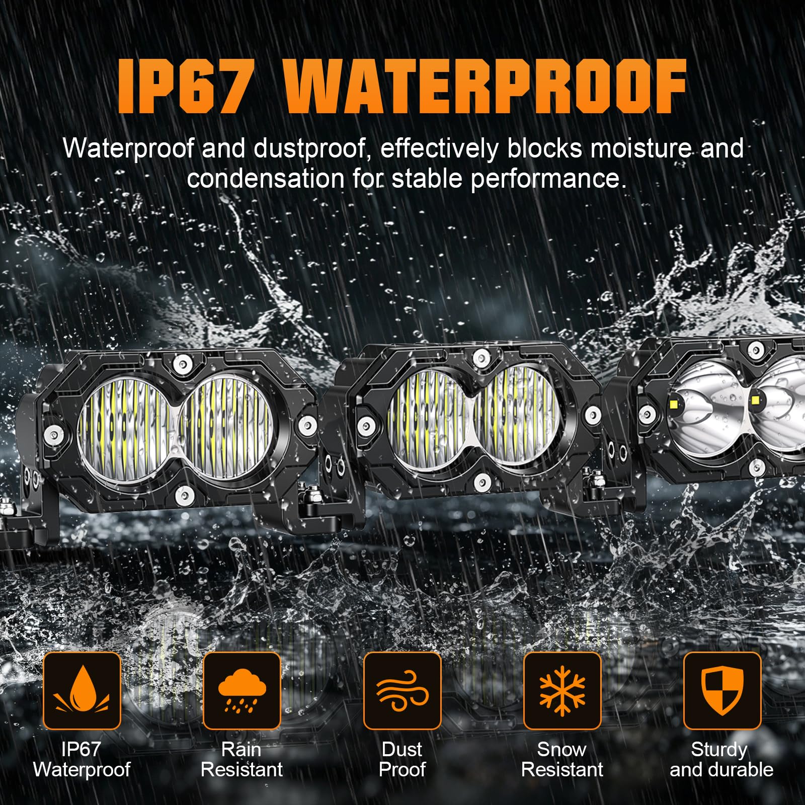 SKYWORLD Barra Led fuoristrada 34" 85 cm 120W luci per 4x4 Auto Camion