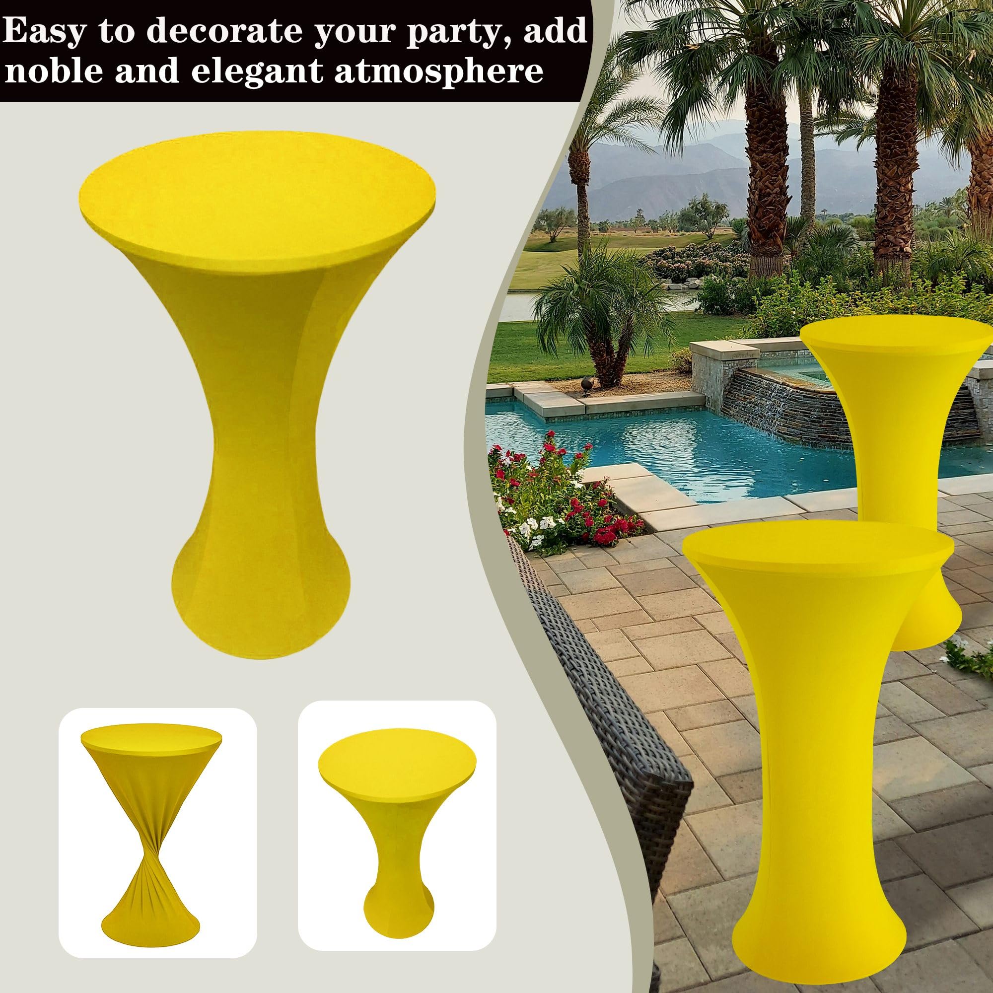 Amazon.com: Cocktail Spandex Round Tablecloth, 2 Pack 24