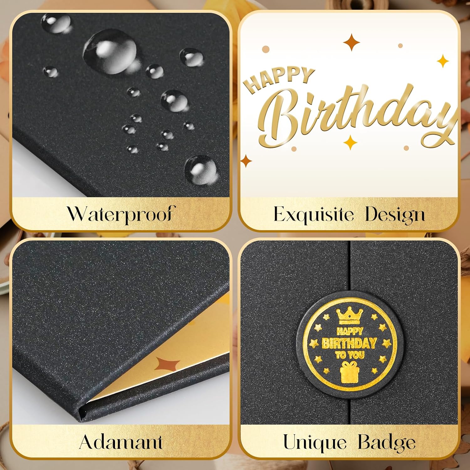 Birthday Party Decorations, Alternative Signature Guest Book for Men Women