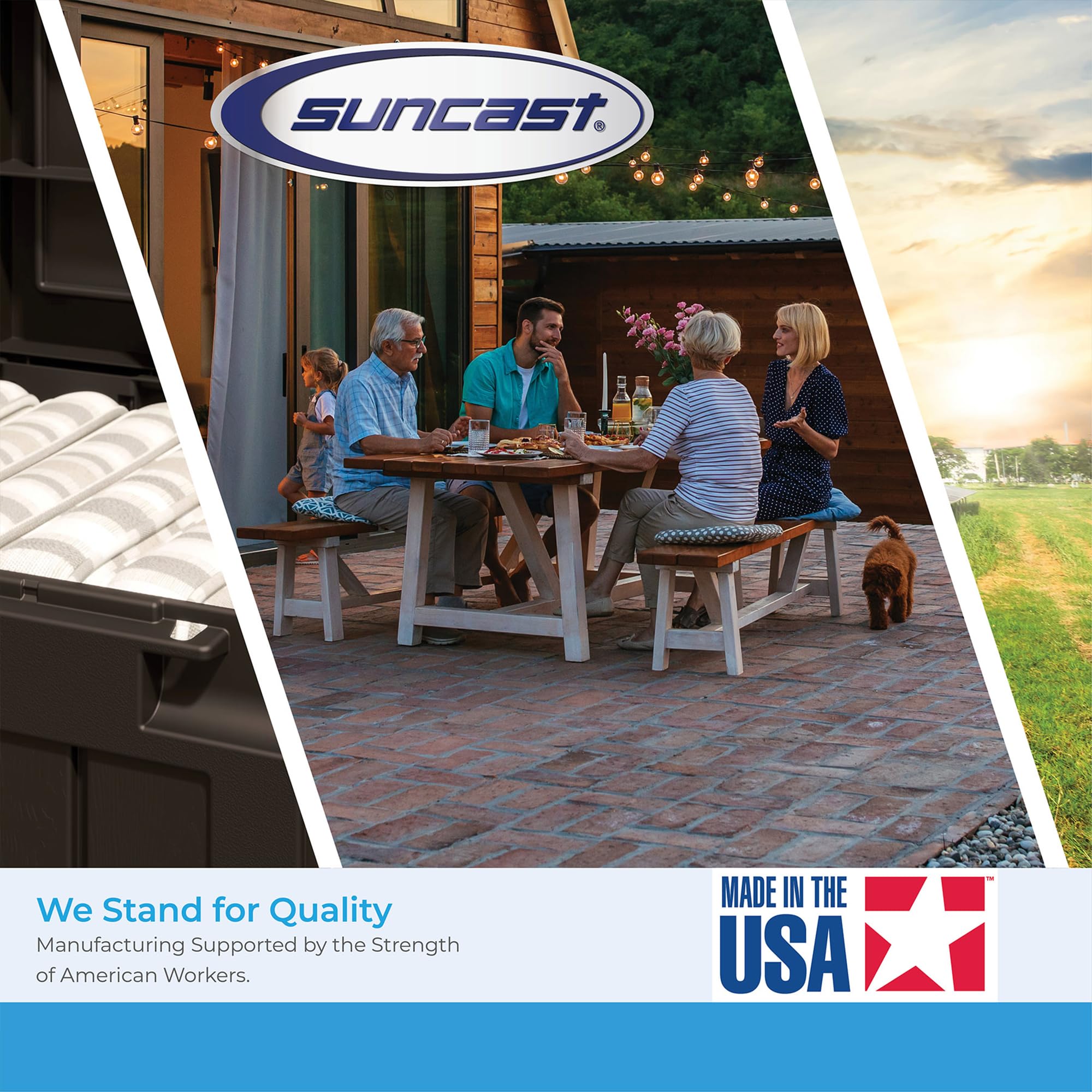Suncast 8' x 13' Heavy-Duty Resin Tremont Storage Shed, Sand, Made in The USA - Image 9