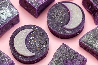 Silky Gem Ube Purple Sapphire: Viral ASMR Crystal Candy Handcrafted Edible Jewelry 10 Pieces