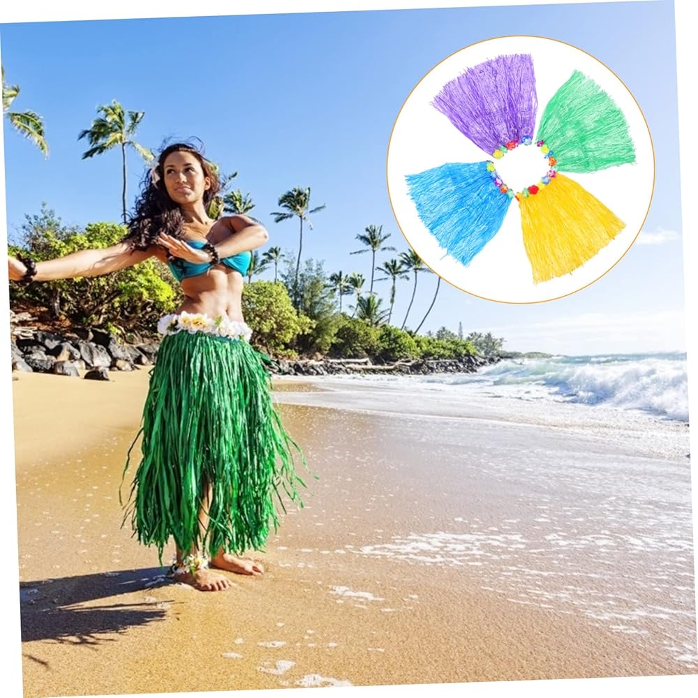 Amazon.co.jp: [Veemoon] 4個ハワイ風スカート 草スカート