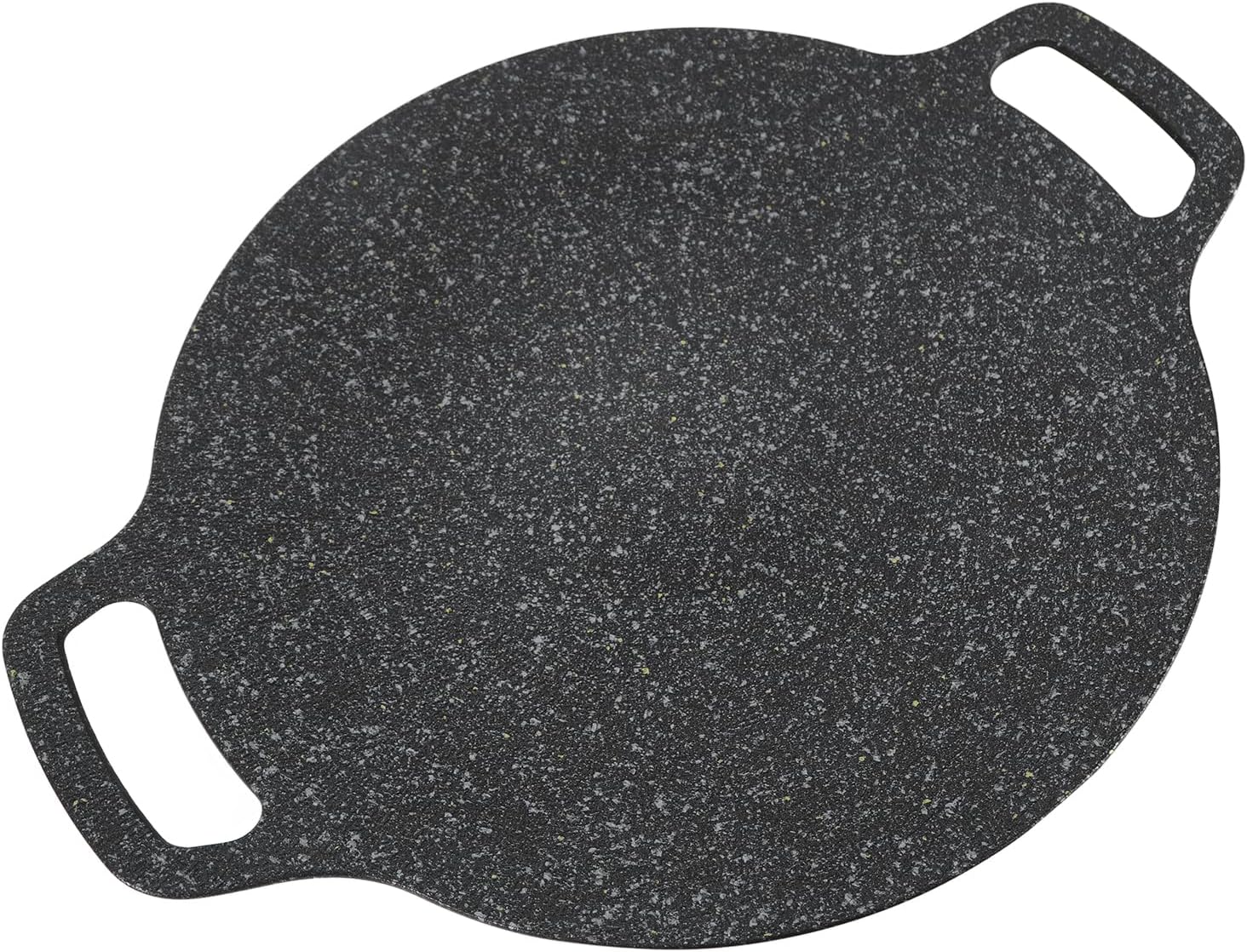 GLOGLOW Korean Style Round Grill Pan, Heat Preservation, Nonstick, Oven Safe, Aluminum, 38cm