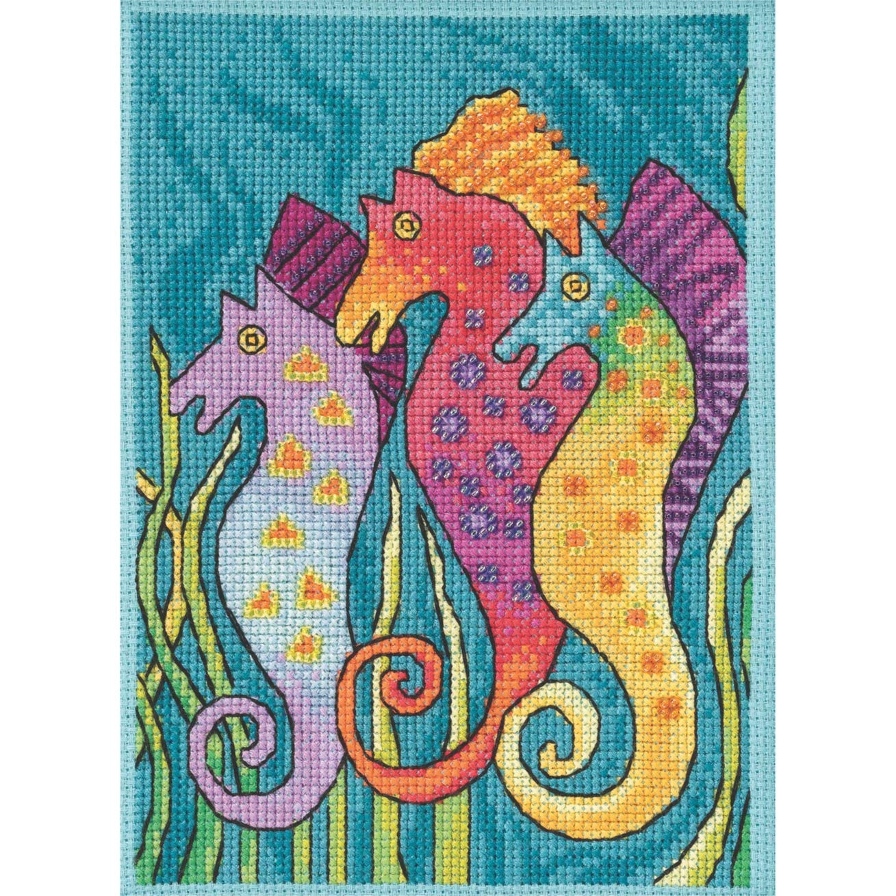 Mill HillCounted Cross Stitch SEA Horses, Multi
