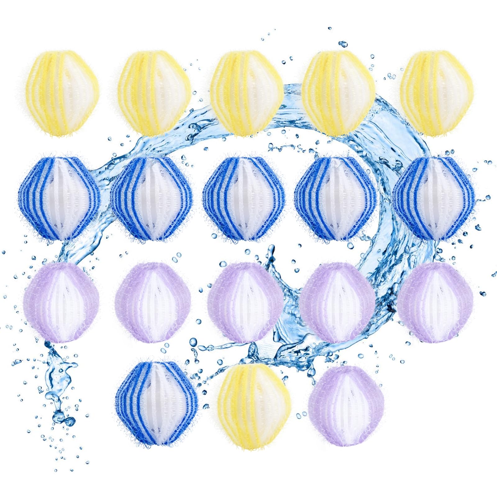 XdealCozyxc 18 Pcs Cat Dog Pet Hair Remover Washing Machine, Reusable Pet Hair Laundry Lint Catcher