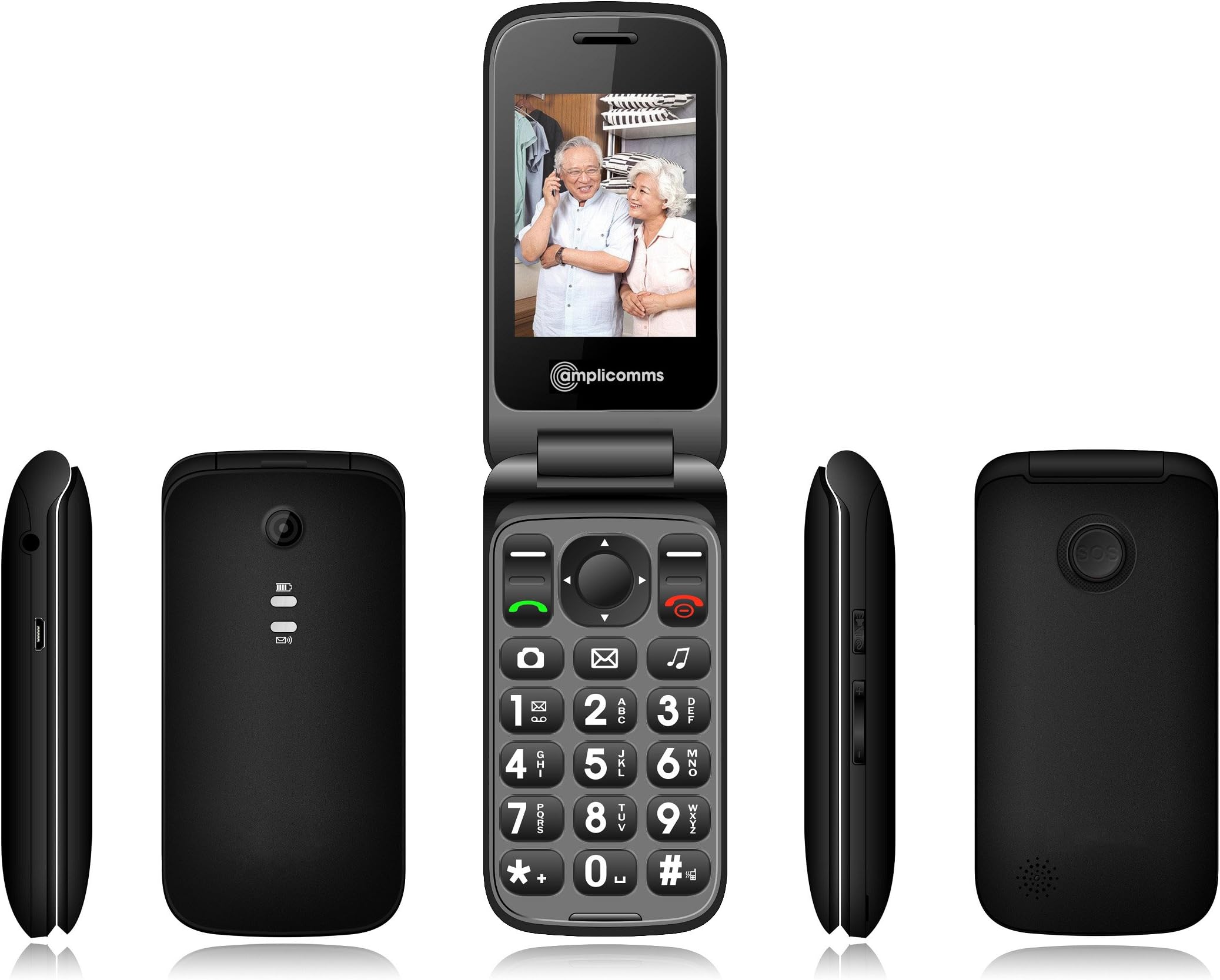 Amplicomms M6750 Senioren-Handy black