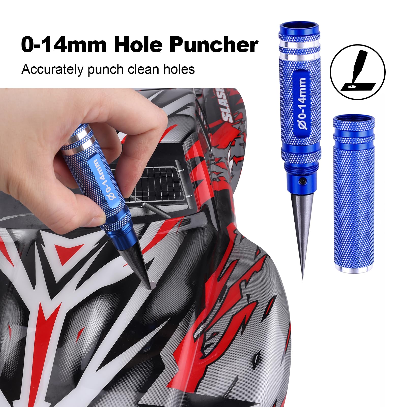 Amazon.com: Hobbypark Steel Metal 0-14mm Hole Puncher Reamer for